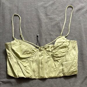 Women's Light Green Corset Top